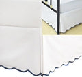 HIG Queen Bed Skirt - Easy Fit Scallop Edge Pleated Bedskirts With Spilt Coner, 18 Inch Drop Anti-Slip Dust Ruffle, Thick Fabric for Enhanced Privacy, Pre-Washed for Long-Lasting Use, Machine Washable