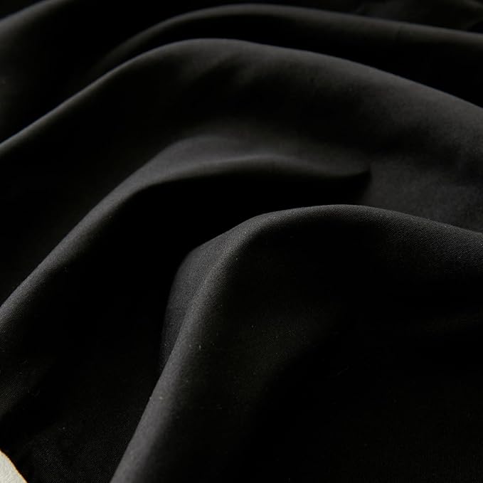 Bed Skirt Queen Size Ruffled Bed Skirt with Split Corners, Queen Bed Skirts 14 Inch Drop with Platform, Black, 14'' Queen