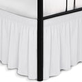 Biscaynebay Wrap Around Bed Skirts with Split Corners for Twin/Twin XL Beds 18" Drop, White Adjustable Elastic Dust Ruffles Easy Fit Wrinkle Resistant Silky Luxurious Fabric Machine Washable