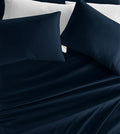 Linen Market Brushed Microfiber Queen Sheet Set 4 Piece – Oeko-TEX Certified Ultra Soft & Wrinkle-Free - 16" Deep Pocket Sheets - Easy Care Queen Size - Navy