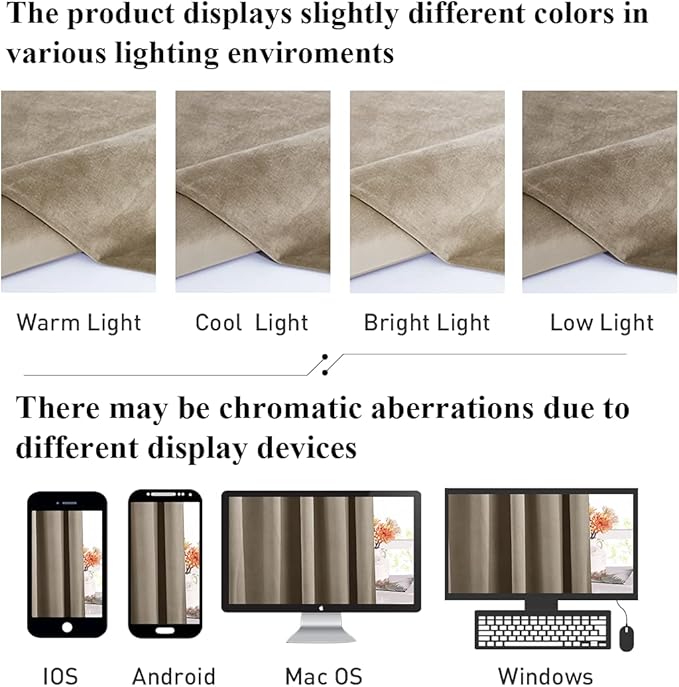 StangH Camel Beige Velvet Curtains 90 inches Long Heavy Thick Privacy Room Dividers Thermal Insulated Light Blocking Window Drapes for Dining Living Room, W62 x L90, 2 Panels