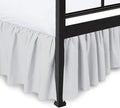 Ruffled Bed Skirt with Split Corners, Light Grey, Full 12 Inch Drop Bedskirt, Hotel Quality Brushed Microfiber Wrinkle Free Dust Ruffle Bed Skirt Full Size