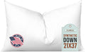 Pillowflex Synthetic Down Pillow Insert - 21x37 Down Alternative Pillow, Ultra Soft Oversized King Bed Sleeping Pillow, Large Rectangle Sham - 1 Decorative Pillow Form