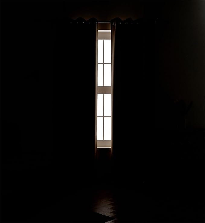 MIUCO Room Darkening Soild Grommet Blackout Curtains Panels for Nursery Window Curtains Set of 2 52x95 Inch Taupe, Bonus 2 Tie Backs Included