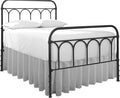 Ruffled Bed Skirt with Split Corners-Dust Ruffle - 14" Drop 100% Microfiber Soft,Sheen & Luxurious Look - Bed Skirts (Light Grey -Twin)