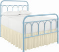 Ruffled Bed Skirt with Split Corners-Dust Ruffle - 16" Drop 100% Microfiber Soft,Sheen & Luxurious Look - Bed Skirts (Ivory -Full)