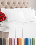Cal King 6 Piece Sheet Set - Cooling, Comfy & Breathable - Hotel Luxury Bedding, Includes Fitted Sheet for Women, Men, Kids & Teens - 1 Flat, 1 Fitted Sheet, 4 Pillowcases with Deep Pockets - White
