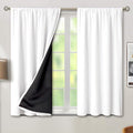 BGment White Blackout Curtains for Bedroom 54 Inch Length, Short Thermal Insulated Full Room Darkening Soundproof Rod Pocket Curtains & Drapes, 2 Panels, Each Panel 52 Inch Wide, Pure White