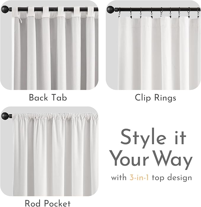 Lazzzy White Blackout Velvet Curtains for Living Room Bedroom 90 Inch Long Insulated Lined Drapes Rod Pocket Modern Window Treatments 2 Panels Set