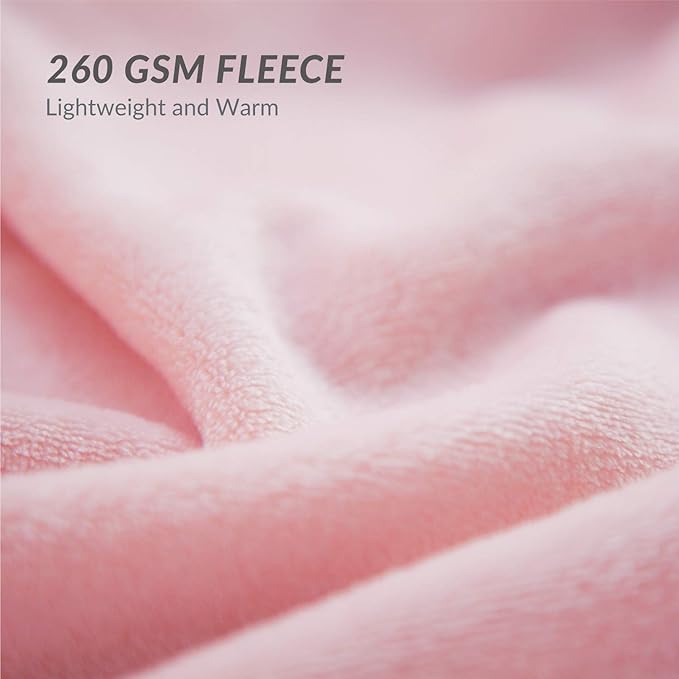 Bedsure GentleSoft Fleece Blankets Queen Size Pink - Bed Blanket Soft Lightweight Plush Fuzzy Cozy Luxury Microfiber 90x90 inches