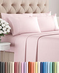 Full 6 Piece Sheet Set - Cooling, Comfy & Breathable - Hotel Luxury Bedding, Includes Fitted Sheet for Women, Men, Kids & Teens - 1 Flat, 1 Fitted Sheet, 4 Pillowcases w/Deep Pockets - Lavender Pink
