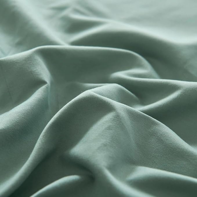 Bed Skirt Queen Size Ruffled Bed Skirt with Split Corners, Queen Bed Skirts 18 Inch Drop with Platform, 18'' Queen, Sage Green ﻿