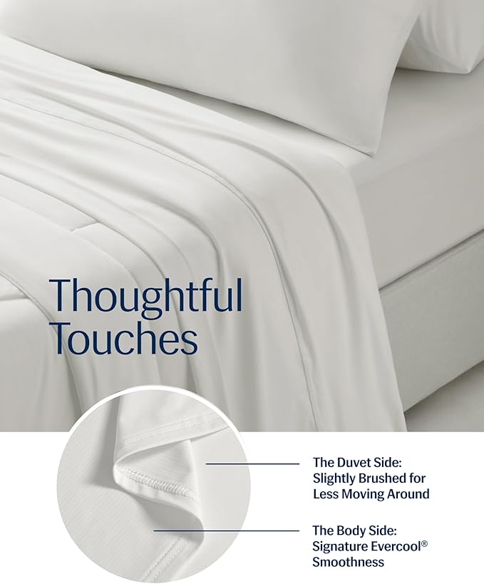 REST® Evercool®+ Top Sheet, Full/Queen Size, Arctic White, 93"X108" (1 Flat Sheet only)