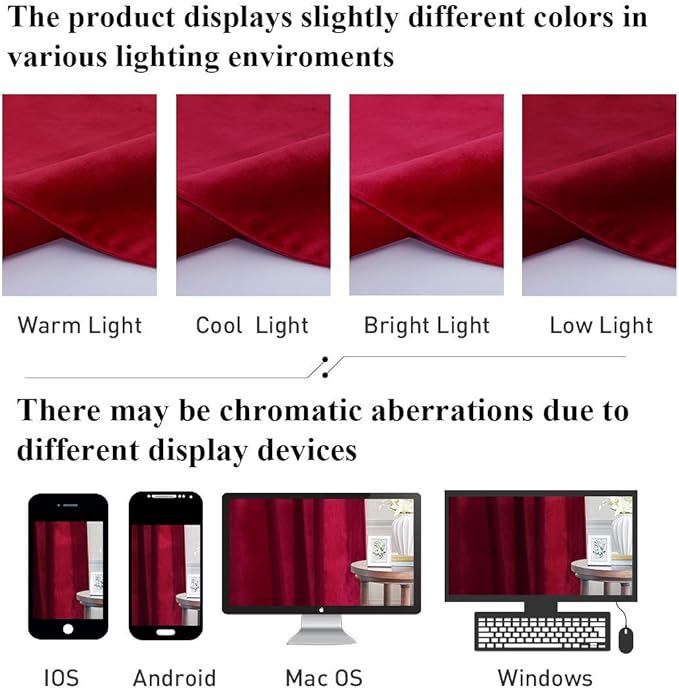 StangH Red Velvet Curtains 100 inches Long Luxurious Thermal Insulated Drapes for Living RoomTheater, Soft Noise Reducing Curtains, Bold Red Home Decor, W52 x L100, 2 Panels