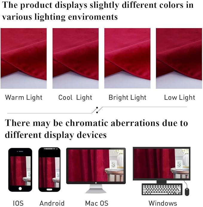 StangH Red Velvet Curtains 62 inch Width for Sliding Door Room Dakening Privacy Protect Doorway Dividers for Living Room/Theater/Christmas Decor, W62 x L84, 2 Panels