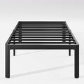 Hunlostten 18in Twin XL Heavy Duty Bed Frame No Box Spring Needed, Tall Metal Twin XL Platform Bed Frame with Round Corners, Easy Assembly, Noise Free, Black