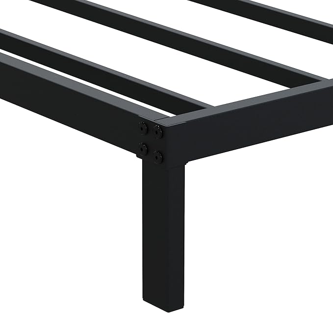 9 Inch Twin XL Bed Frames Heavy Duty Low Profile Metal Platform No Box Spring Needed Mattress Foundation, Easy to Assembly, Noise Free, Black
