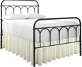 Ruffled Bed Skirt with Split Corners-Dust Ruffle - 15" Drop 100% Microfiber Soft,Sheen & Luxurious Look - Bed Skirts (Ivory -King)