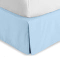 Bare Home Queen Bed Skirt - 15-Inch Tailored Drop Easy Fit - Bed Skirt for Beds - Center & Corner Pleats (Queen, Light Blue)