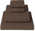 Mellanni Twin XL Sheet Set - 4-Piece Iconic Collection Bedding, (Including 2 Pillowcases), 16-Inch Deep Pocket, Easy Care, Extra Soft, Cooling Sheets, Brushed Microfiber - Brown