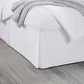 Luxury Pleated Bed Skirt, 16 Inch Tailored Drop Bed Skirt, Soft Double Brushed Premium Microfiber Bed Skirt, Easy Fit Bed Skirt, Fade & Wrinkle Resistant, Box Pleated Full Size Bedskirts - White