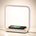 WILIT Bedside Lamp with Qi Wireless Charger, A13 Table lamp 3 Step Dimmable Touch Control Desk Lamp for for Living Room, Bedroom, Kids Room.