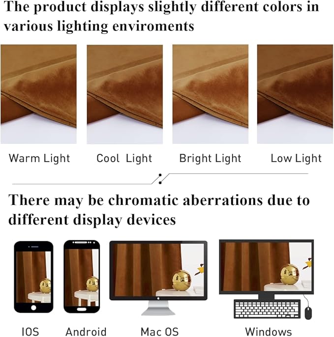 StangH Burnt Orange Velvet Curtains - Vibrant Thermal Insulated Drapes for Living Room, Rod Pocket Soft Thermal Insulated Curtains, Warm Autumn Decor, W52 x L94, 2 Panels
