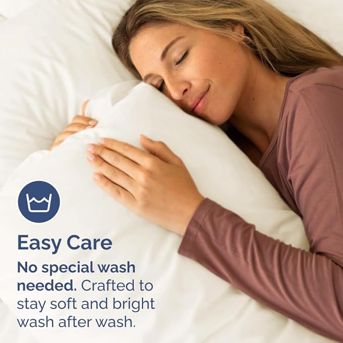 Queen Pillow Cases Set of 8 - Ultra Soft Hotel Quality Pillowcase Covers - Comfy, Cozy & Wrinkle Free - Shrink, Stain and Fade Resistant - Machine Washable Pillow Protectors - 8 Piece Set - Off White