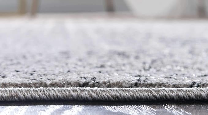 Unique Loom Del Mar Collection Area Rug - Jennifer (8' x 10' Rectangle, Gray/ Black)