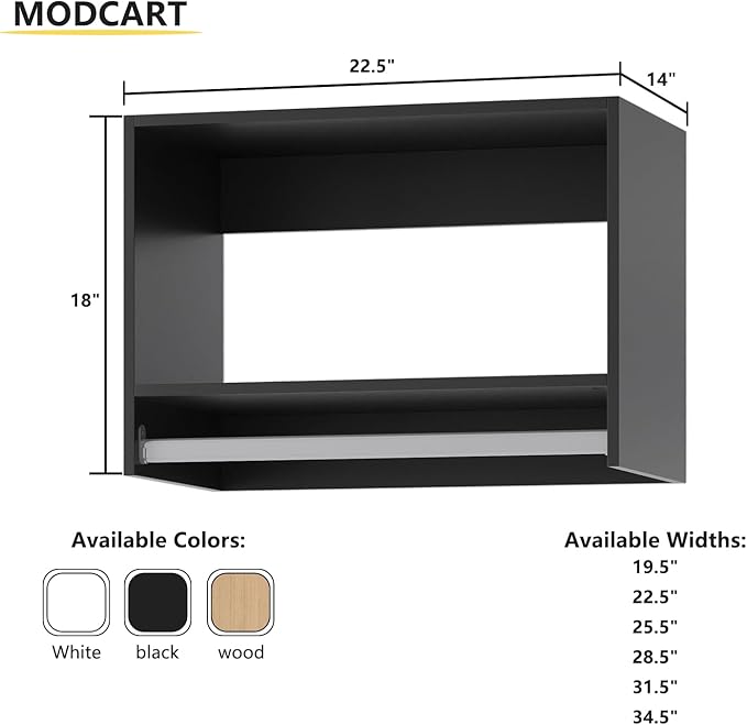 Tall Hanging Closet Unit, Modular Closet System, Wood Closet System Organizer with Storage for Walk In Closets, Clothing Rack Wardrobe Closet for Hanging Clothes, Bedroom, Black, 22.5"W