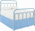 Cottingon Bed Skirt Twin 22" Drop with Split Corners, 100% Microfiber Soft and Stylish, Dust Ruffle with Platform, Light Blue