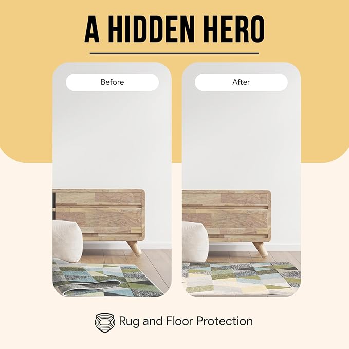 MAYSHINE Non-Slip Area Rug Pad Mat Underlay Multipurpose for Hard Surface Floor (6 x 9 Feet)