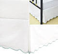 HIG Queen Bed Skirt - Easy Fit Scallop Edge Pleated Bedskirts With Spilt Coner, 18 Inch Drop Anti-Slip Dust Ruffle, Thick Fabric for Enhanced Privacy, Pre-Washed for Long-Lasting Use, Machine Washable