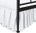 Ruffled Bed Skirt with Split Corners, White, King 18 Inch Drop Bedskirt, Hotel Quality Brushed Microfiber Wrinkle Free Dust Ruffle Bed Skirt King Size