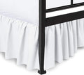 Ruffled Bed Skirt with Split Corners, White, Twin 12 Inch Drop Bedskirt, Hotel Quality Brushed Microfiber Wrinkle Free Dust Ruffle Bed Skirt Twin Size