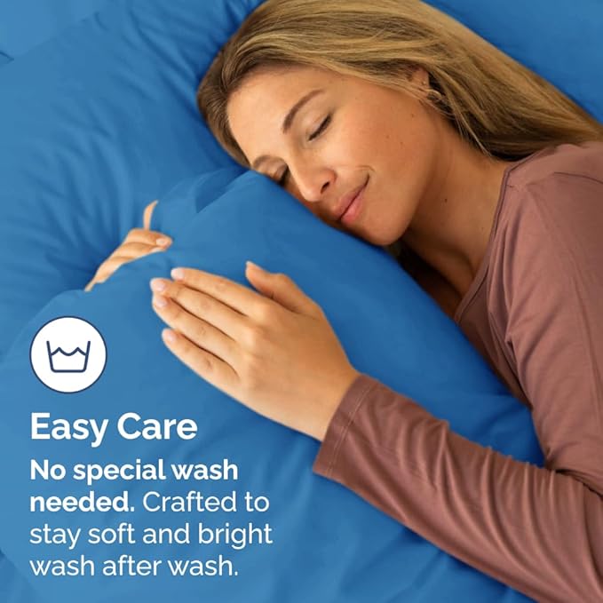 Queen Pillow Cases Set of 4 - Ultra Soft Hotel Quality Pillowcase Covers - Comfy, Cozy & Wrinkle Free - Shrink, Stain & Fade Resistant - Machine Washable Pillow Protectors - 4 Piece Set - Royal Blue