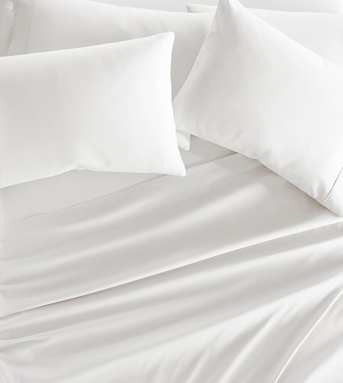 Linen Market Brushed Microfiber Twin Sheet Set 3 Piece – Oeko-TEX Certified Ultra Soft & Wrinkle-Free - 16" Deep Pocket Sheets - Easy Care Twin Size - White