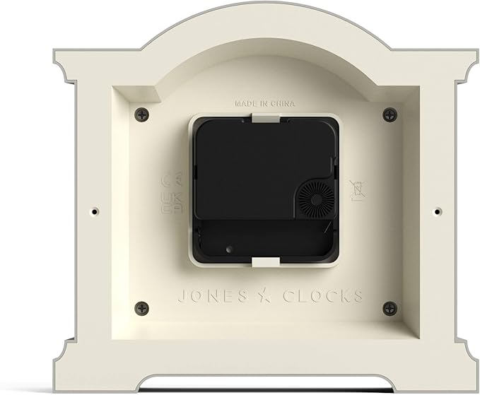 JONES CLOCKS® Kensington Mantel Clock | Classic Arch top Clock | Gray | Stylish & Contemporary | Ideal for Desk, Mantelpiece, Bookshelf or Bedside