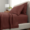 Cariloha Aloha Soft 4-Piece Sheet Set | Maroon Sunset | Split King | Made from 100% Viscose derived from Bamboo | Introductory Sheet Line