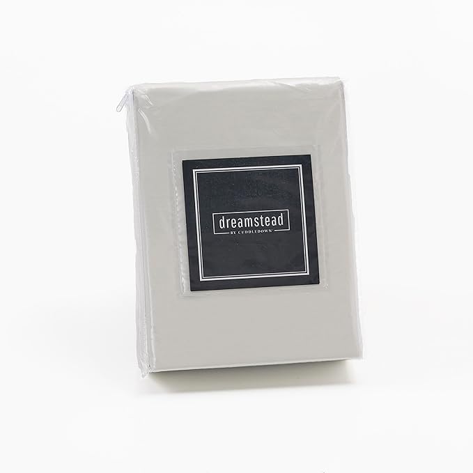 Cuddledown dreamstead Queen Bed Soft, Easy, 100% Cotton, Luxury Sateen, Set Includes Fitted, Flat Sheet and Pillowcase, White