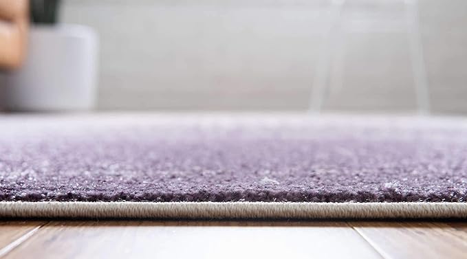 Unique Loom Del Mar Collection Area Rug - Jennifer (3' 3" x 5' 3" Rectangle, Purple/ Ivory)