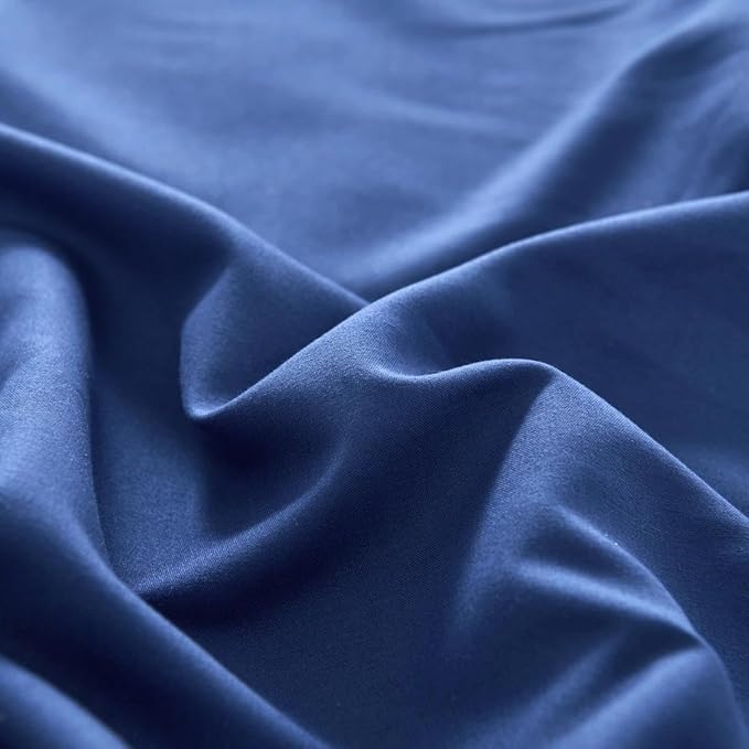 Bed Skirt Full Size Ruffled Bed Skirt with Split Corners, Full Bed Skirts 18 Inch Drop with Platform, 18'' Full, Navy Blue