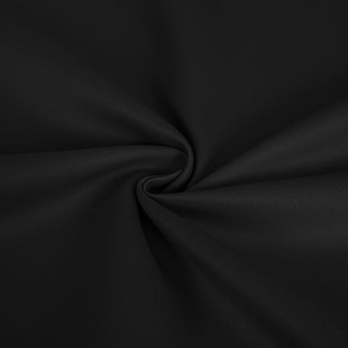 Curtains 90 Inches Long 2 Panels Set, Blackout Curtains for Bedroom Living Room, Thermal Insulated Grommet Room Darkening Drapes for Privacy Home Decor Windows(W52 x L90, Dark Grey)