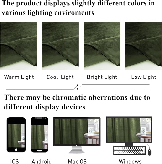 StangH Moss Green Christmas Velvet Curtains 72 inches Long 2 Panels Set, Solid Thick Room Darkening Window Drapes Privacy Protect Thermal Insulated for Living/Dining Room, W52 x L72