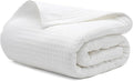 Salt Earth 100% Cotton Throw Blanket, Twin, 68"X92" Waffle Throws for Home, Bedrooms, Outdoor & Office Couch, Cozy Bed Room Decor Blankets, Christmas Blankets and Throws (White)