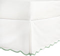 HIG Off-White Chic Queen XL Bed Skirt - Easy Fit Scallop Edge Pleated Bedskirts, 14 Inch Drop Anti-Slip Dust Ruffle, Thick Fabric for Enhanced Privacy, Pre-Washed for Long-Lasting Use(N60022)