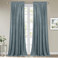 StangH Stone Blue Nursery Bedroom Curtains Super Soft Skin Friendly Velvet Window Drapes Room Darkening Thermal Insulated for Living Room/Doorway, W42 x L84, 2 Panels