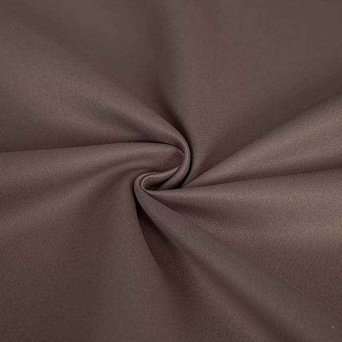 Blackout Curtains 90 Inch Length 2 Panels Set, Black Out Curtains for Bedroom 90 Inch Long, Rod Pocket Energy Saving Room Darkening Drapes for Living Room Window Khaki(W52 x L90)