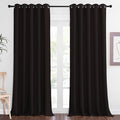 NICETOWN Sliding Door Window Treatment Blackout Patio Door Curtain Panels, Privacy Thermal Drapes for Bedroom Living Room Department with Grommet Top (Toffee Brown, W66 x L110)