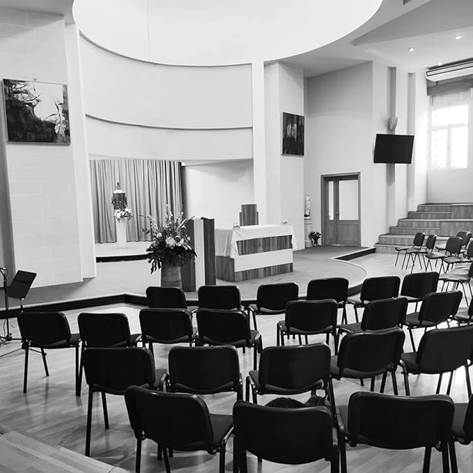 VINGLI Waiting Room Chairs, 5-Pack PU Church Conference Stackable, Office Guest Chairs & Reception Stacking Chair for Meeting Room, Office Lobby, Simple&Space-Saving